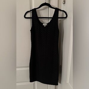 Love J Textured Black Mini Dress